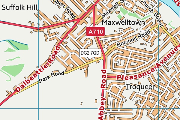 DG2 7QD map - OS VectorMap District (Ordnance Survey)