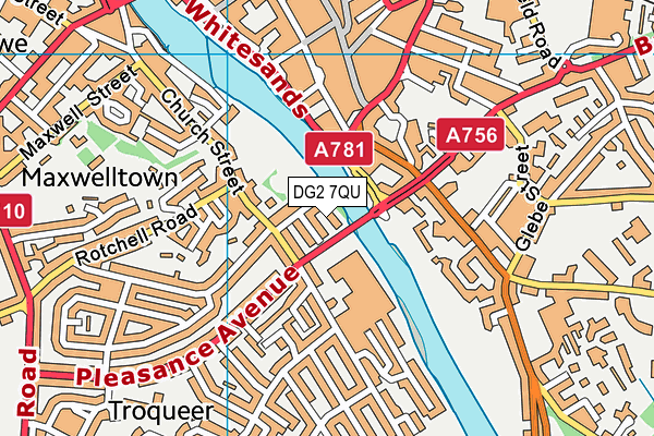 DG2 7QU map - OS VectorMap District (Ordnance Survey)