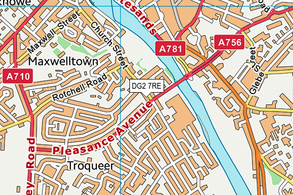 DG2 7RE map - OS VectorMap District (Ordnance Survey)