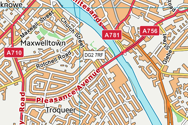 DG2 7RF map - OS VectorMap District (Ordnance Survey)