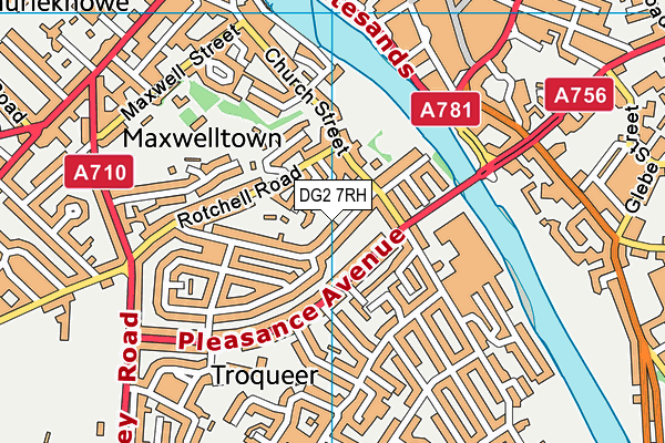 DG2 7RH map - OS VectorMap District (Ordnance Survey)