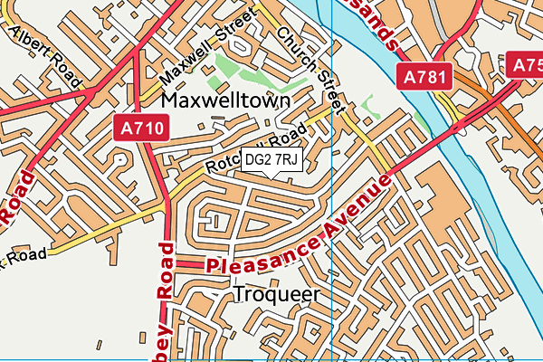 DG2 7RJ map - OS VectorMap District (Ordnance Survey)