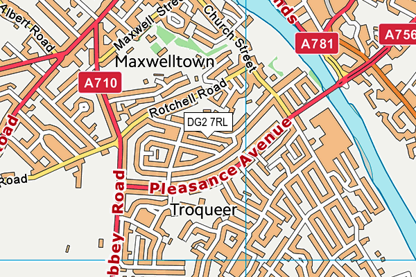 DG2 7RL map - OS VectorMap District (Ordnance Survey)
