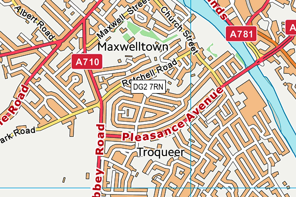 DG2 7RN map - OS VectorMap District (Ordnance Survey)