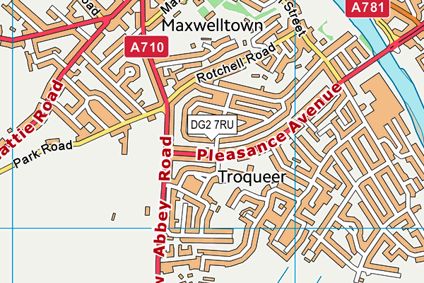 DG2 7RU map - OS VectorMap District (Ordnance Survey)