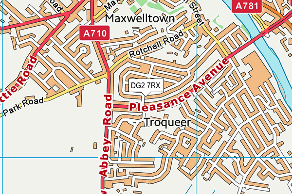 DG2 7RX map - OS VectorMap District (Ordnance Survey)