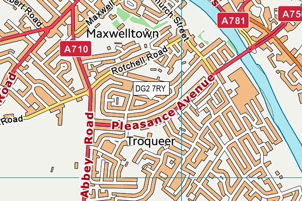 DG2 7RY map - OS VectorMap District (Ordnance Survey)