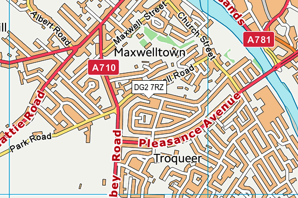 DG2 7RZ map - OS VectorMap District (Ordnance Survey)