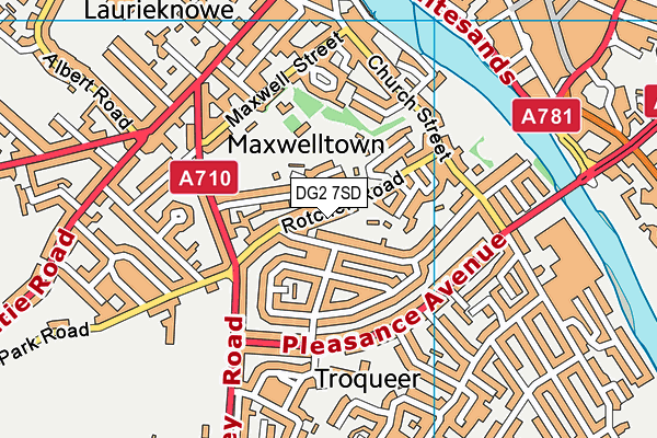 DG2 7SD map - OS VectorMap District (Ordnance Survey)