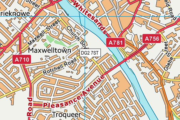 DG2 7ST map - OS VectorMap District (Ordnance Survey)