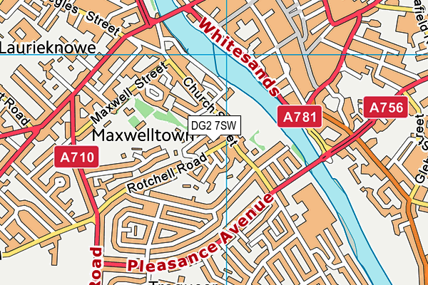 DG2 7SW map - OS VectorMap District (Ordnance Survey)