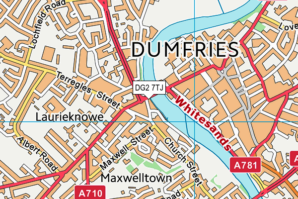 DG2 7TJ map - OS VectorMap District (Ordnance Survey)