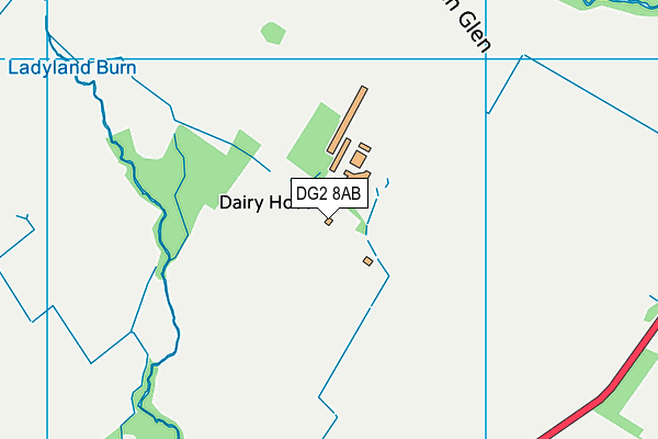 DG2 8AB map - OS VectorMap District (Ordnance Survey)