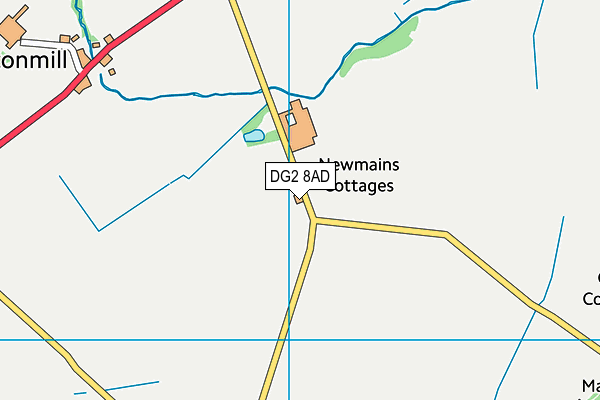 DG2 8AD map - OS VectorMap District (Ordnance Survey)