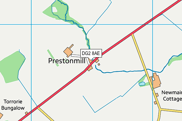DG2 8AE map - OS VectorMap District (Ordnance Survey)