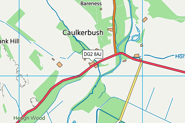 DG2 8AJ map - OS VectorMap District (Ordnance Survey)