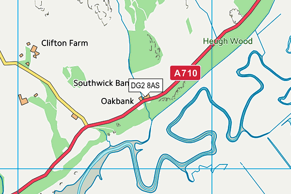 DG2 8AS map - OS VectorMap District (Ordnance Survey)