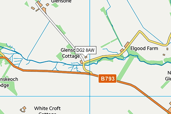 DG2 8AW map - OS VectorMap District (Ordnance Survey)