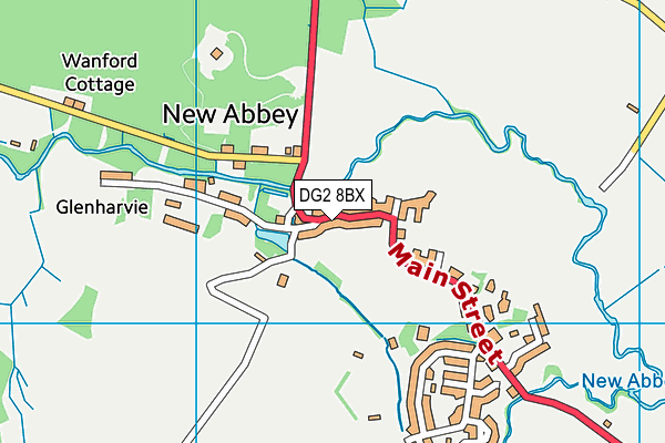 DG2 8BX map - OS VectorMap District (Ordnance Survey)