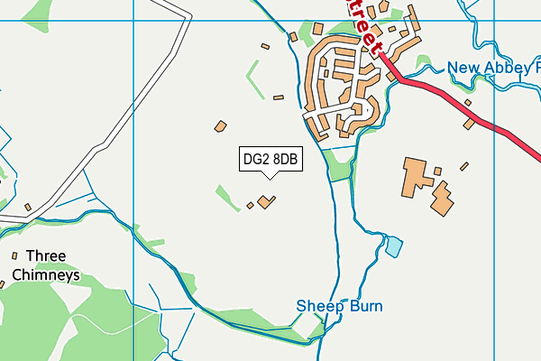 DG2 8DB map - OS VectorMap District (Ordnance Survey)