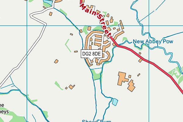 DG2 8DE map - OS VectorMap District (Ordnance Survey)