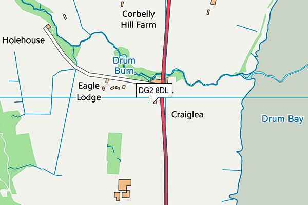 DG2 8DL map - OS VectorMap District (Ordnance Survey)