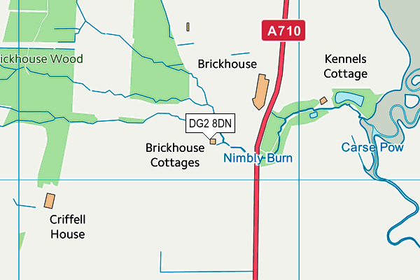 DG2 8DN map - OS VectorMap District (Ordnance Survey)