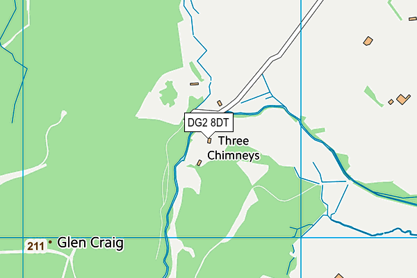 DG2 8DT map - OS VectorMap District (Ordnance Survey)