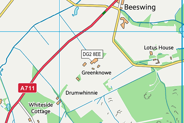 DG2 8EE map - OS VectorMap District (Ordnance Survey)