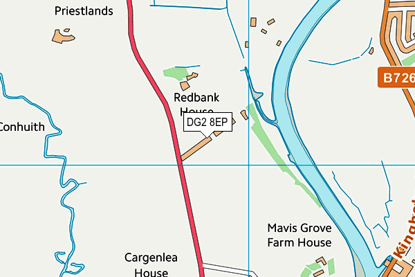 DG2 8EP map - OS VectorMap District (Ordnance Survey)