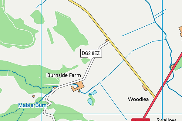 DG2 8EZ map - OS VectorMap District (Ordnance Survey)