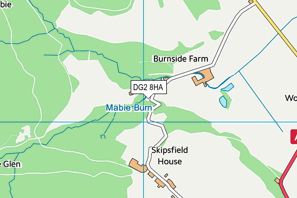 DG2 8HA map - OS VectorMap District (Ordnance Survey)