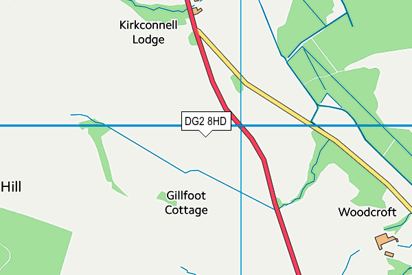 DG2 8HD map - OS VectorMap District (Ordnance Survey)