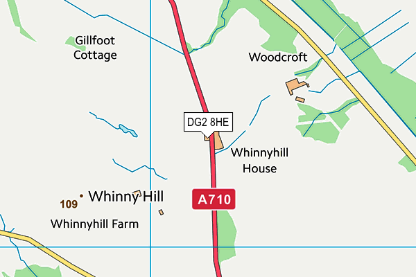 DG2 8HE map - OS VectorMap District (Ordnance Survey)