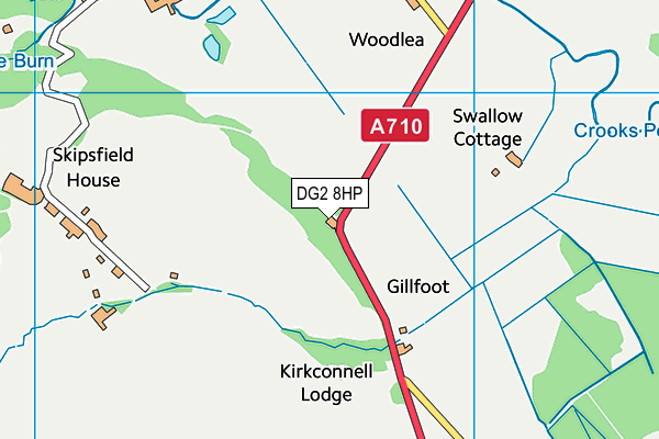 DG2 8HP map - OS VectorMap District (Ordnance Survey)