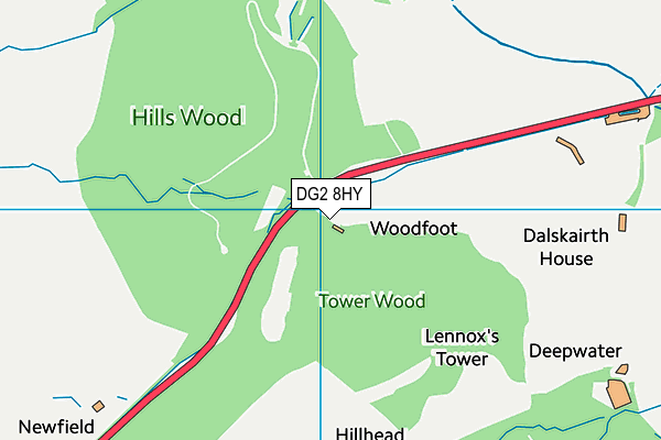 DG2 8HY map - OS VectorMap District (Ordnance Survey)