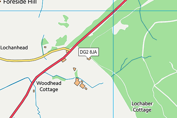 DG2 8JA map - OS VectorMap District (Ordnance Survey)