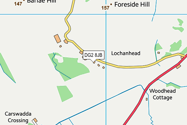 DG2 8JB map - OS VectorMap District (Ordnance Survey)