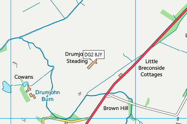 DG2 8JY map - OS VectorMap District (Ordnance Survey)