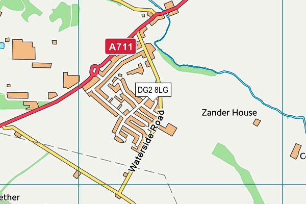 DG2 8LG map - OS VectorMap District (Ordnance Survey)