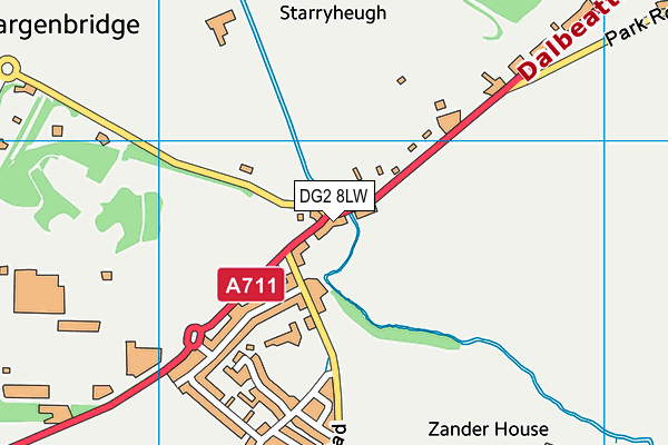 DG2 8LW map - OS VectorMap District (Ordnance Survey)