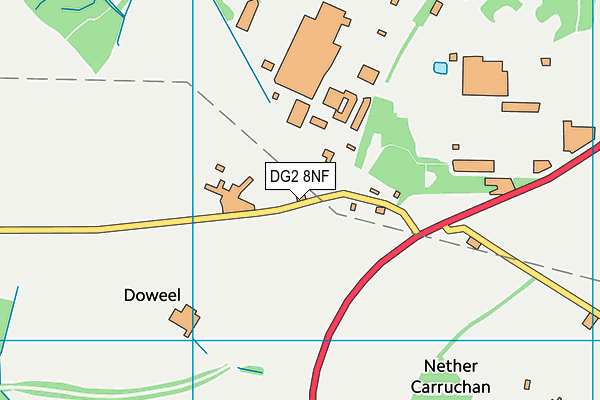 DG2 8NF map - OS VectorMap District (Ordnance Survey)