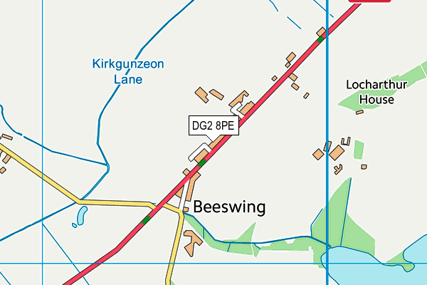 DG2 8PE map - OS VectorMap District (Ordnance Survey)