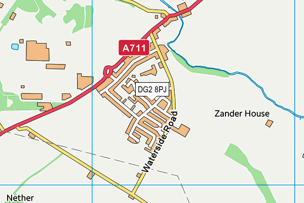 DG2 8PJ map - OS VectorMap District (Ordnance Survey)