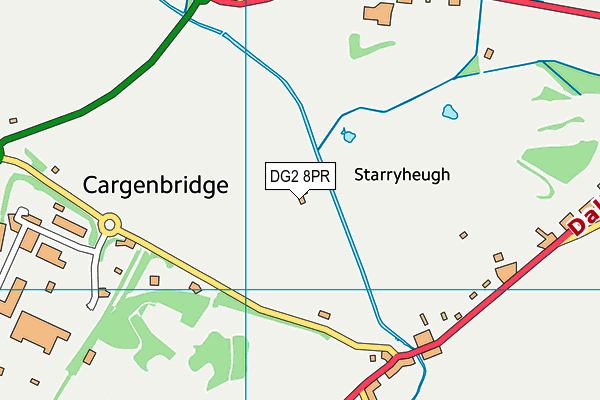 DG2 8PR map - OS VectorMap District (Ordnance Survey)