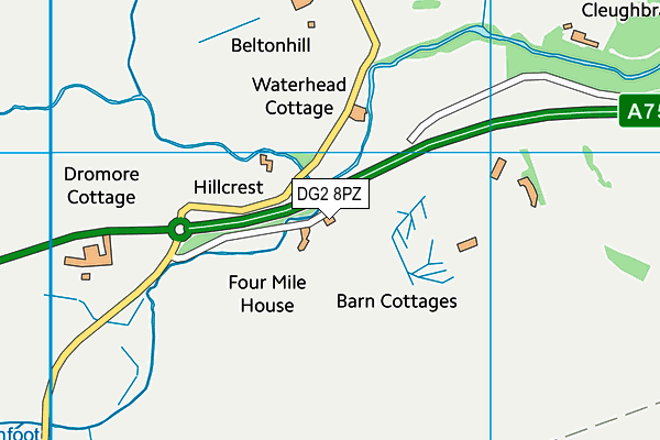 DG2 8PZ map - OS VectorMap District (Ordnance Survey)