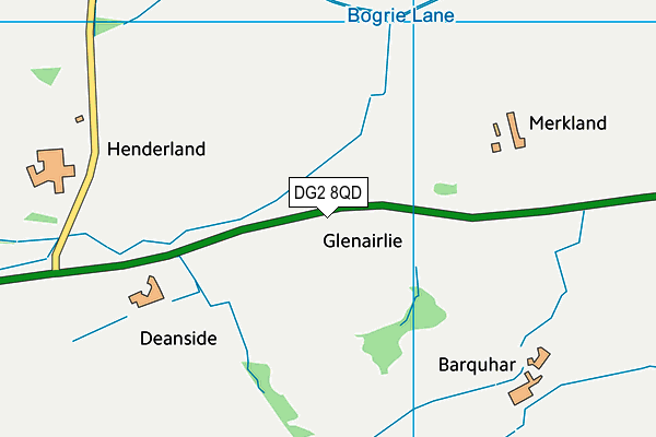 DG2 8QD map - OS VectorMap District (Ordnance Survey)