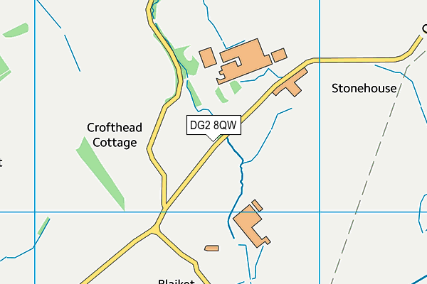 DG2 8QW map - OS VectorMap District (Ordnance Survey)