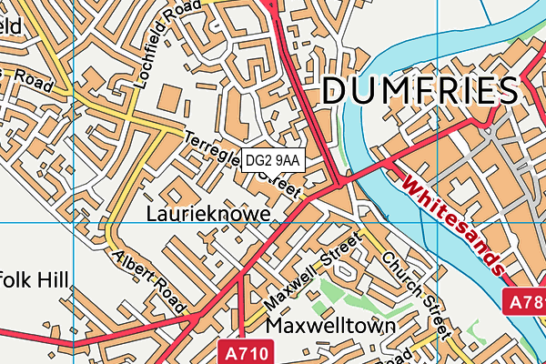 DG2 9AA map - OS VectorMap District (Ordnance Survey)