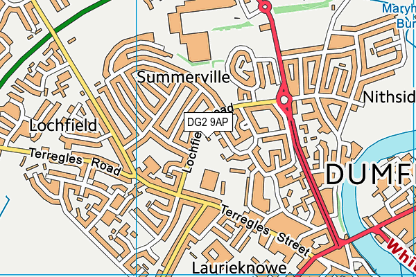 DG2 9AP map - OS VectorMap District (Ordnance Survey)